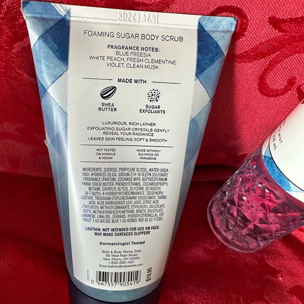 Gingham fine fragrance  & foaming sugar Body Scrub by Bath & Body Works
